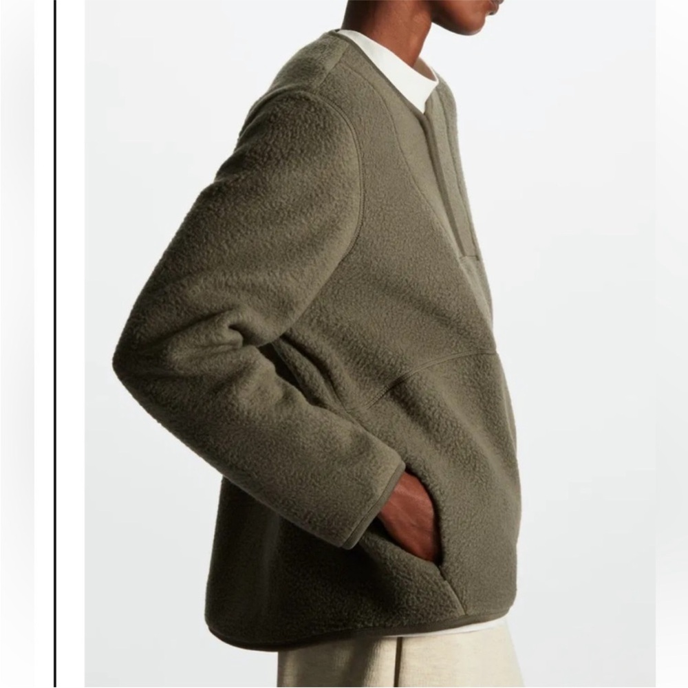 COS Half-zip Fleece Pullover - Picture 3 of 15